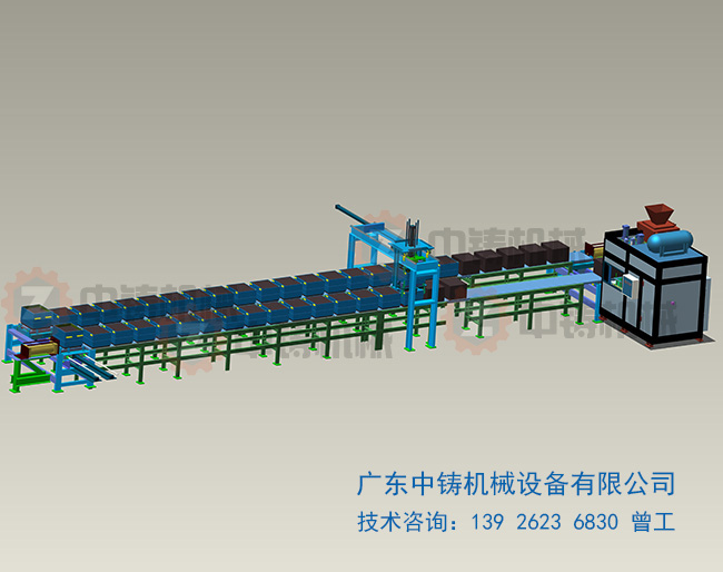 全自動水平分型造型機生產(chǎn)線